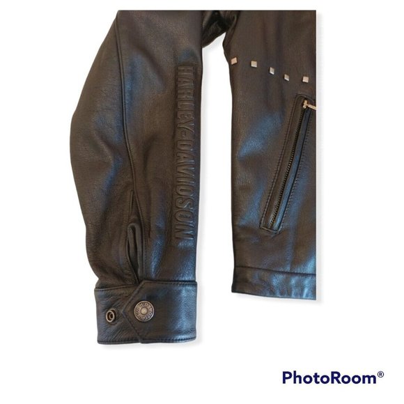 Women's Medium M Harley-Davidson Leather Jacket 97014-03VW Studded - Picture 2 of 8